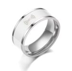 NFC Digital Titanium Steel Ring White