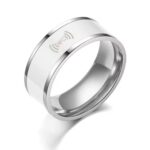 NFC Digital Titanium Steel Ring White