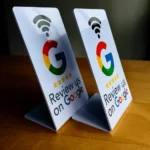 Custom NFC Google Review & Menu PVC Stand 7-Shape - Image 3