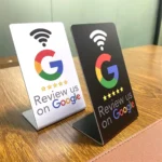 Custom NFC Google Review & Menu PVC Stand 7-Shape - Image 5
