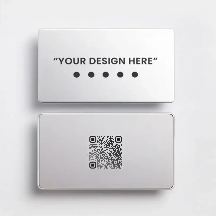 Customized Silver Metal Digital Business Card | WeKonnect