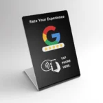 Custom NFC Google Review & Menu PVC Stand 7-Shape