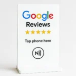 NFC Acrylic Google Review Table Stand with Base